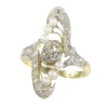 Flow of Love: An Art Nouveau Diamond & Pearl Ring